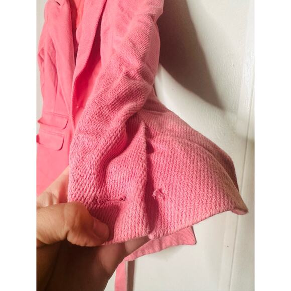 THEBE MAGUGU Bubblegum Pink Backless Single-Breasted Blazer Size XS - Picture 7 of 11